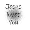 Jesus loves you, Christian Quote for print Royalty Free Stock Photo