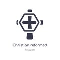 christian reformed church icon. isolated christian reformed church icon vector illustration from religion collection. editable