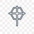 Christian Reformed Church vector icon on transparent ba