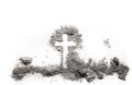 Christian religion cross made in ash Royalty Free Stock Photo