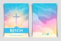 Christian religious design for Easter celebration. Vector vertical poster.