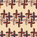 Christian seamless pattern. Background with bright crosses. Baptism and catholic religious symbols