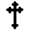 Christian symbol of truth or budded cross symbol with white background.