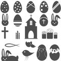 Christian Symbols Easter eggs bunny Royalty Free Stock Photo