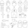 Christian Symbols Easter eggs bunny Royalty Free Stock Photo