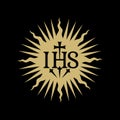 Christian symbols. Illustration of the Jesuit Order. The Society of Jesus is a religious order of the Catholic Church headquartere