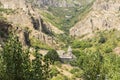 The Christian temple Geghard in the mountains of Armenia Royalty Free Stock Photo