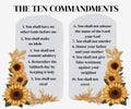 Christian The Ten Commandments Royalty Free Stock Photo