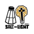Christian typography, lettering and illustration. Salt and light