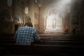 Christian Woman Prayer, Prays, Praying, Church