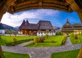 Christian wooden monastery in Romania