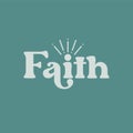 Christian words Faith, vector illustration