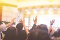 Christian worship with raised hand Royalty Free Stock Photo