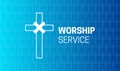 Christian Worship Service Background Illustration with Cross