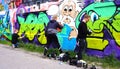 Christiania Graffiti Artists Royalty Free Stock Photo