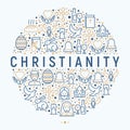 Christianity concept in circle