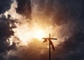 Christianity Cross and stormy clouds