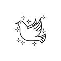 Christianity holy ghost dove icon. Element of christianity icon