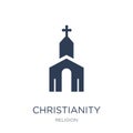 Christianity icon. Trendy flat vector Christianity icon on white