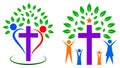 Christianity people tree Royalty Free Stock Photo