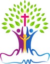 Christianity people tree Royalty Free Stock Photo