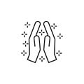 Christianity praying hands icon. Element of christianity icon