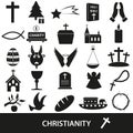 Christianity religion symbols vector set of icons Royalty Free Stock Photo