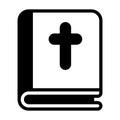 Christianity vector black filled outline icon. Modern thin line symbols. Collection of traditional elements