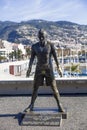 Christiano Ronaldo Statue in Funchal at Madeira Island, Portugal