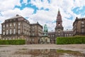 Christiansborg Palace and equestrian statue Royalty Free Stock Photo