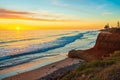 Christies Beach coastal view at sunset Royalty Free Stock Photo