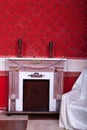 Christimas interior in red vintage room