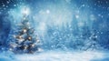 Christimas Pine Tree in Forest Royalty Free Stock Photo