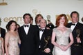 Christina Hendricks, Elisabeth Moss, Jon Hamm, Matthew Weiner Royalty Free Stock Photo