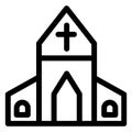 Christion building, Abbey Isolated Vector icon which can easily modify or edit