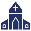 Christion building, Abbey Isolated Vector icon which can easily modify or edit