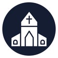 Christion building, Abbey Isolated Vector icon which can easily modify or edit