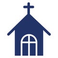 Christion building, worship house Isolated Vector icon which can easily modify or edit Royalty Free Stock Photo