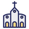 Christion house, Abbey Isolated Vector icon which can easily modify or edit Royalty Free Stock Photo