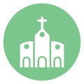 Christion house, Abbey Isolated Vector icon which can easily modify or edit Royalty Free Stock Photo