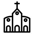 Christion house, Abbey Isolated Vector icon which can easily modify or edit Royalty Free Stock Photo