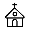 Christion worship house Isolated Vector icon that can be easily modified or edited Royalty Free Stock Photo