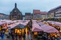 Christkindlesmarkt- Main Market Square-Nuremberg, Germany Royalty Free Stock Photo