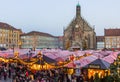 Christkindlesmarkt- Main Market Square-Nuremberg, Germany Royalty Free Stock Photo