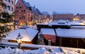 Christkindlesmarkt, Nuremberg, snowy evening