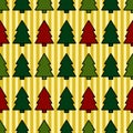 Christma tree seamless pattern in cartoon retro style Royalty Free Stock Photo