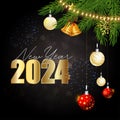 Happy New Year 2024 is the joyous celebration