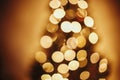 Christmas abstract background, beautiful christmas tree golden l Royalty Free Stock Photo