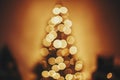 Christmas abstract background, beautiful christmas tree golden l Royalty Free Stock Photo