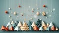 Christmas abstract background, golden ,blue and red Christmas decoration Royalty Free Stock Photo